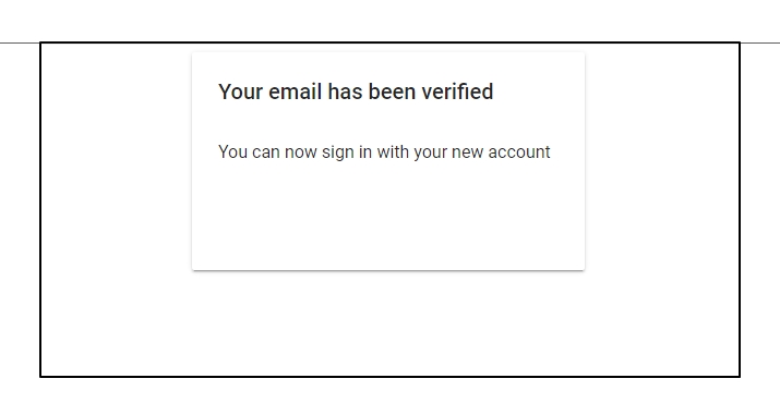 email verification UI