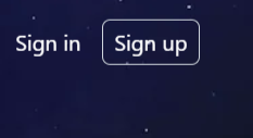 Github signin button and signup button